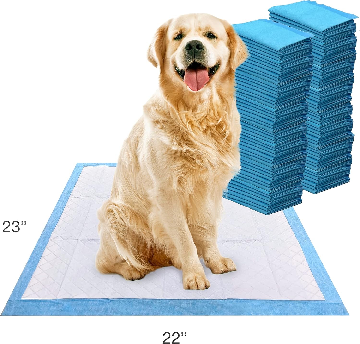 Wee-Wee Superior Performance Unscented Pee Pads for Dogs & Puppies, Quilted Leak-Proof Dog Housebreaking Potty Training Floor Protection, 22" X 23", 100 Count