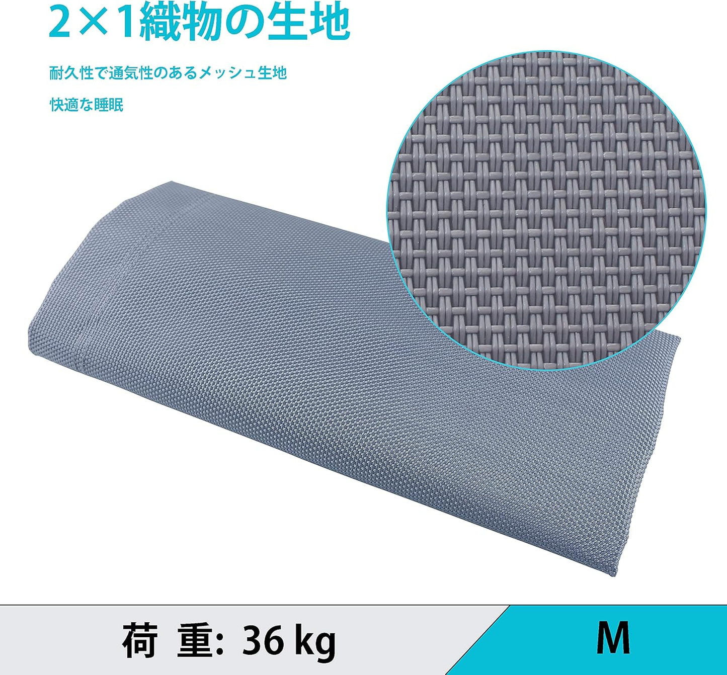 Heavy Duty Steel-Framed Portable Elevated Pet Bed, Elevated Cooling Pet Cot, 43.5" L X 25.5" W X 7.8" H(M, Grey)