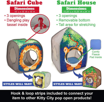 Safari Jungle Collapsible Cat Toy Collection, House
