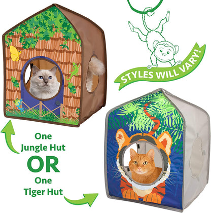 Safari Jungle Collapsible Cat Toy Collection, House