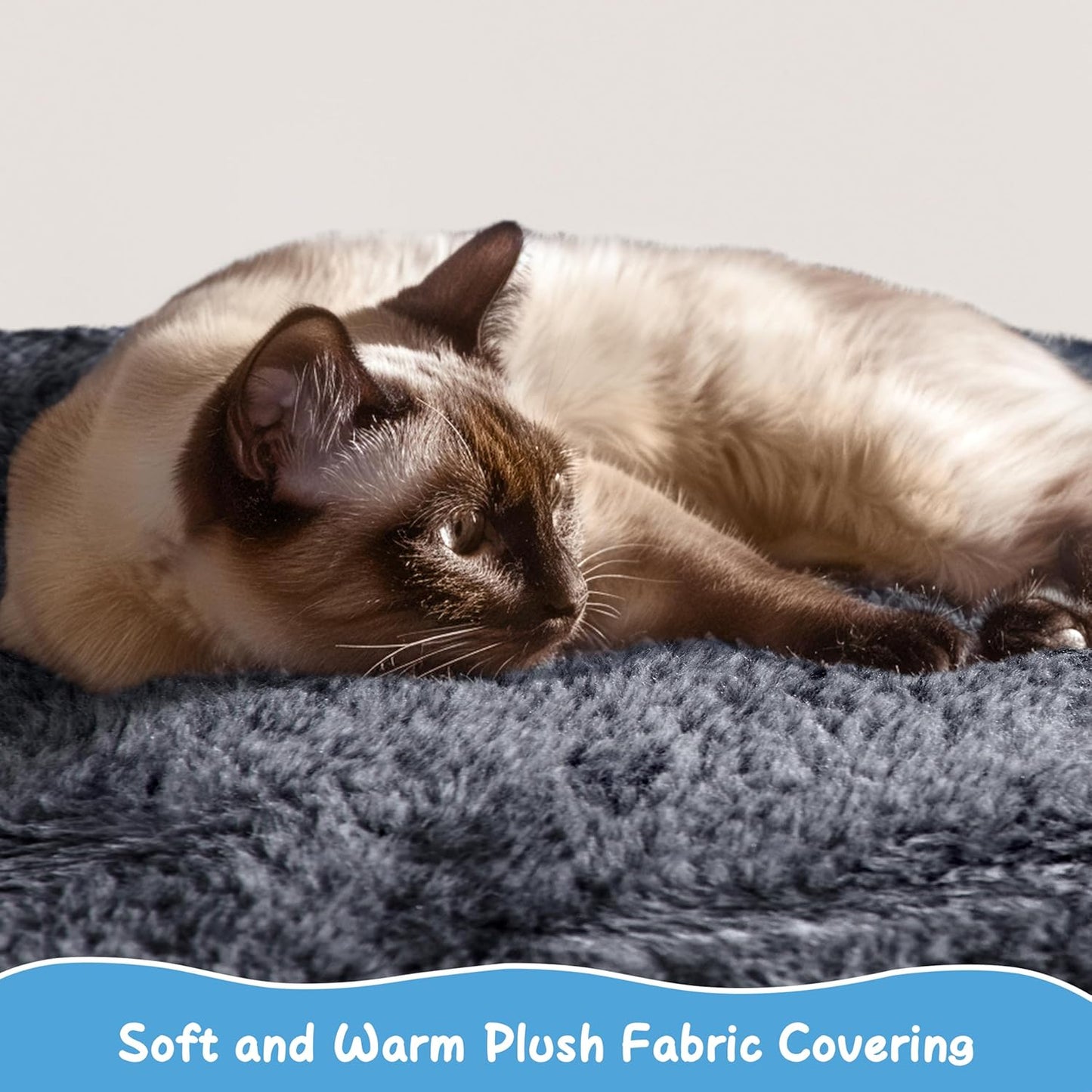 Cat Tree Tower, 40-Inch Condo with Hammock, Oversized Soft Platform, Scratching Board, Basket, Pet Beds & Furniture for Large Kittens, Dark Gray